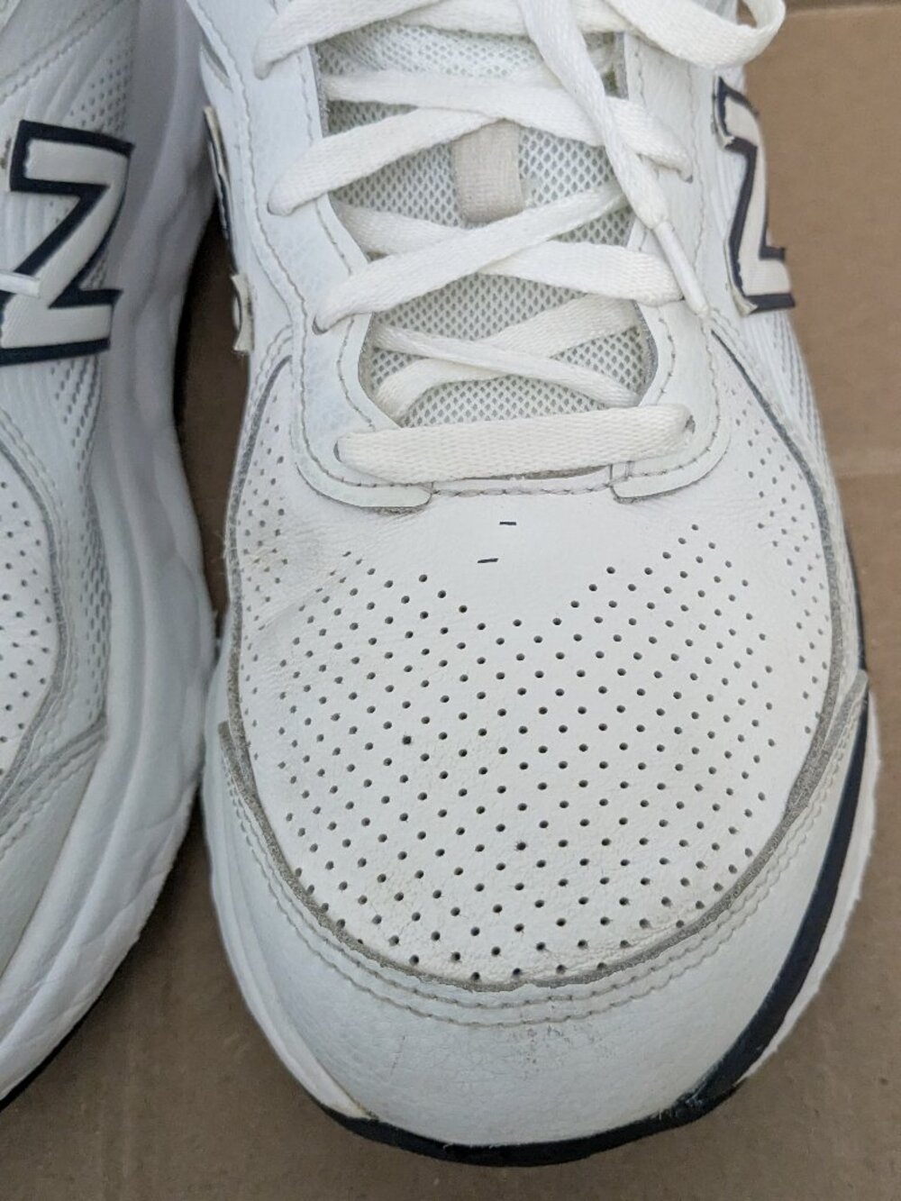 New Balance Fresh Foam X 840 White Team Navy Men's 9.5 Running Shoes MW840FW1 - Picture 6 of 13